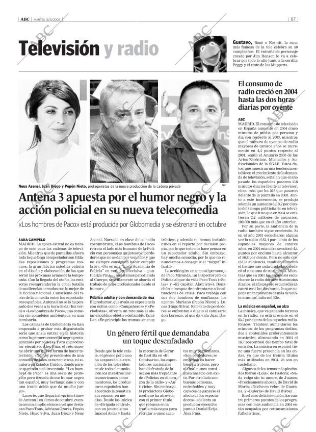ABC MADRID 16-08-2005 página 87