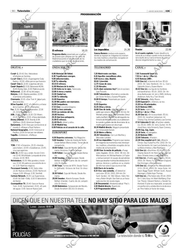 ABC MADRID 18-08-2005 página 90