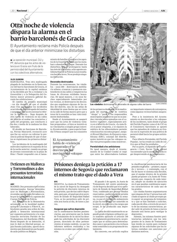 ABC MADRID 19-08-2005 página 20