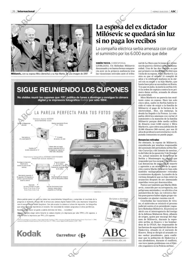 ABC MADRID 19-08-2005 página 26