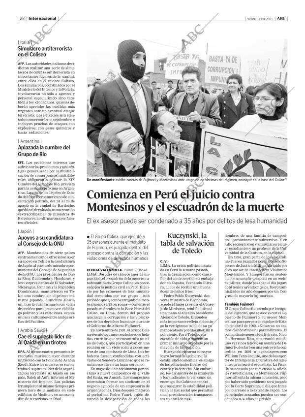 ABC MADRID 19-08-2005 página 28