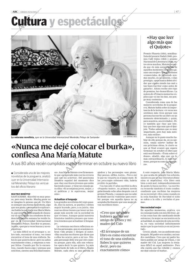 ABC MADRID 20-08-2005 página 47
