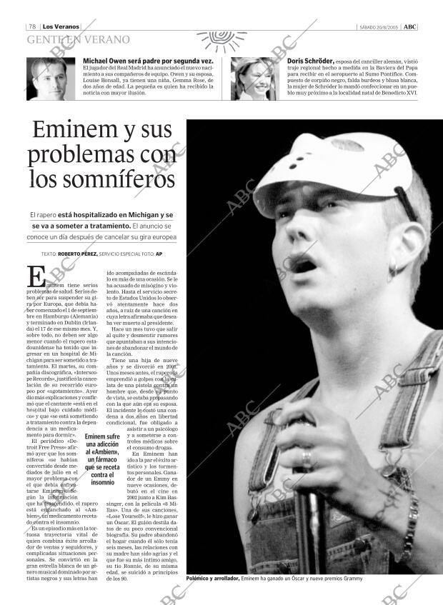 ABC MADRID 20-08-2005 página 78