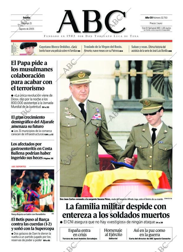 ABC SEVILLA 21-08-2005 página 1