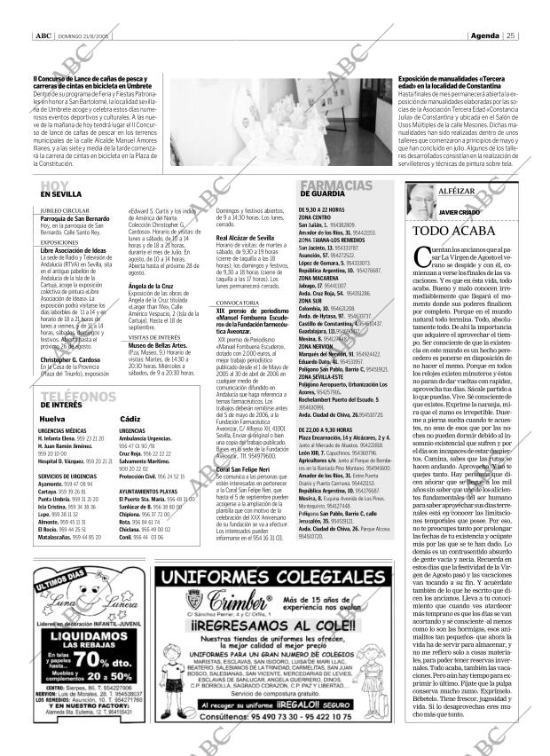 ABC SEVILLA 21-08-2005 página 25