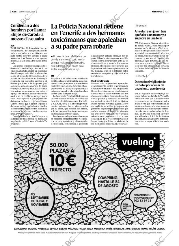 ABC SEVILLA 21-08-2005 página 43