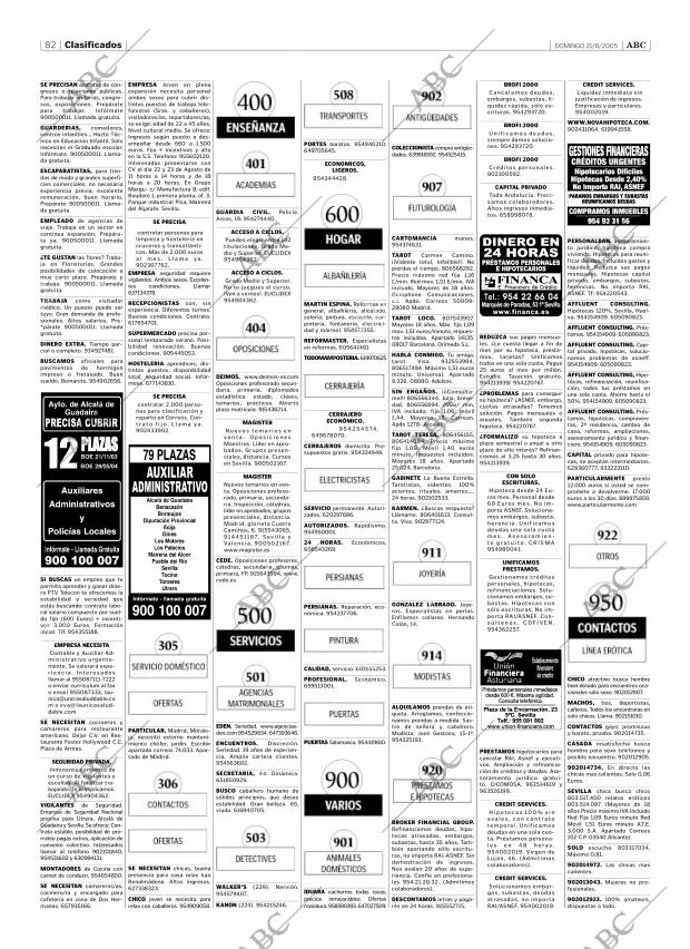 ABC SEVILLA 21-08-2005 página 82