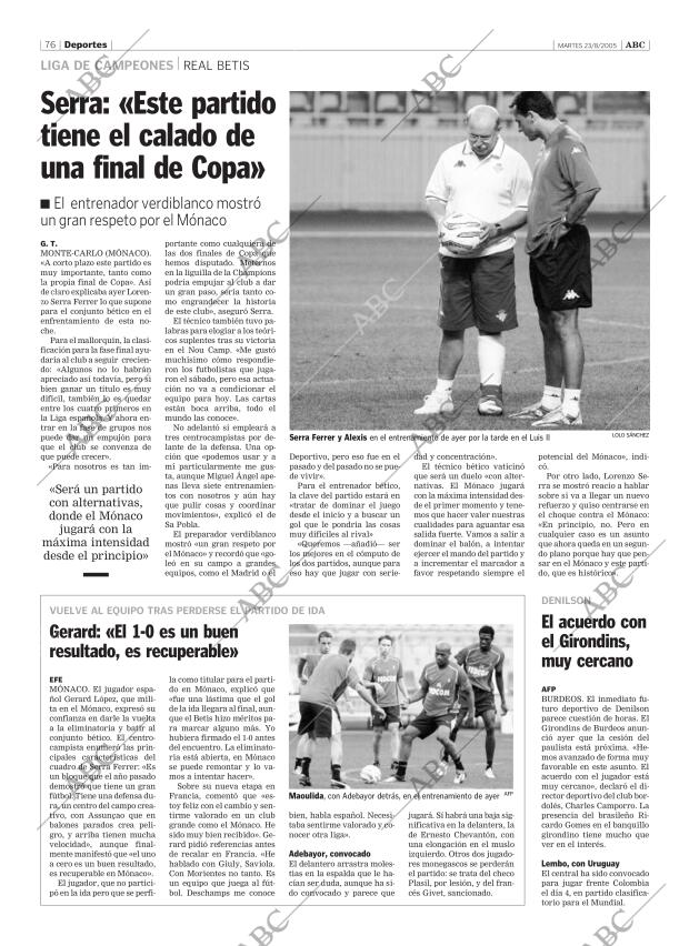 ABC SEVILLA 23-08-2005 página 76