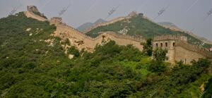 Tramo de la Gran Muralla en Badaling, uno de los más visitados por su cercanía a...