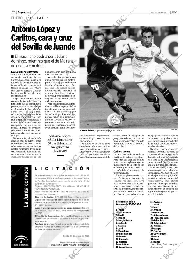 ABC SEVILLA 24-08-2005 página 78