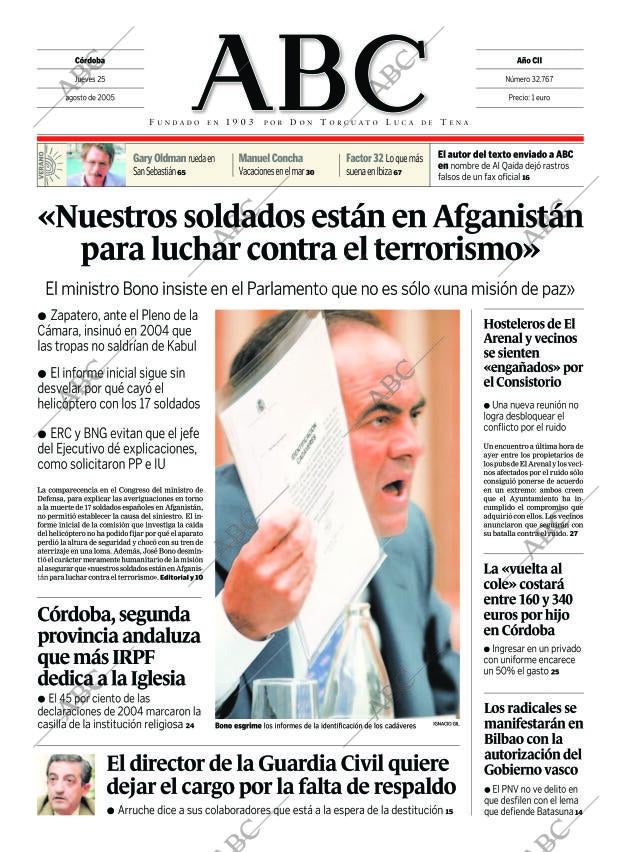 ABC CORDOBA 25-08-2005 página 1
