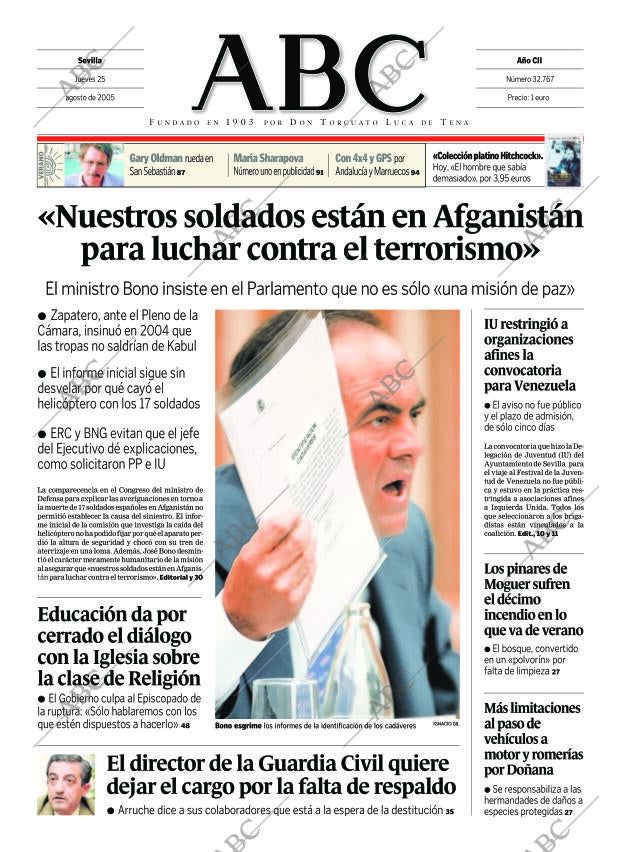 ABC SEVILLA 25-08-2005 página 1