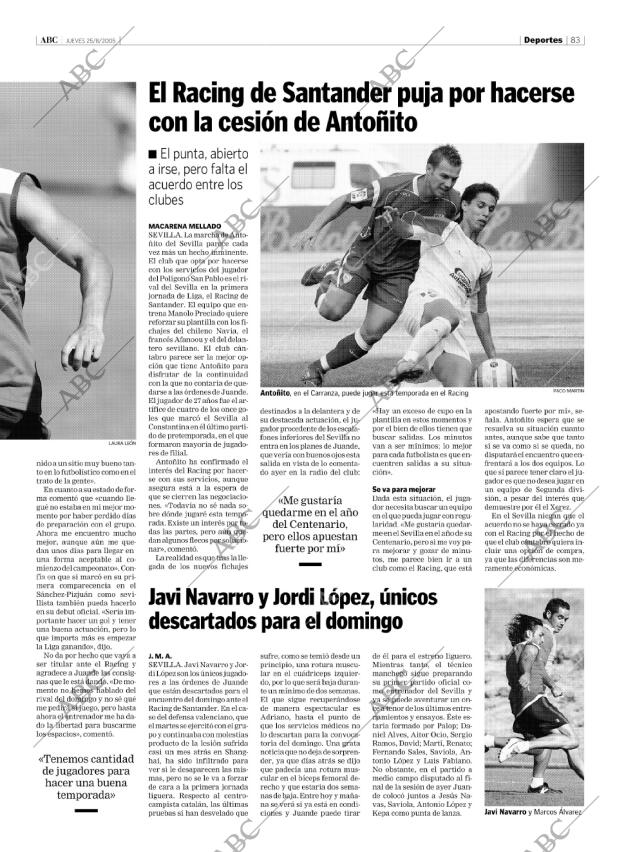 ABC SEVILLA 25-08-2005 página 83