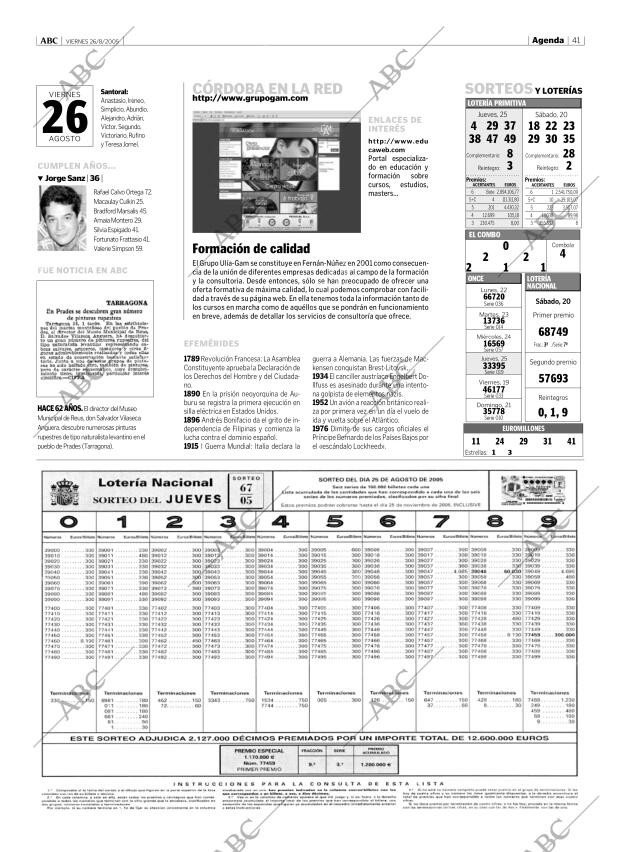 ABC CORDOBA 26-08-2005 página 41