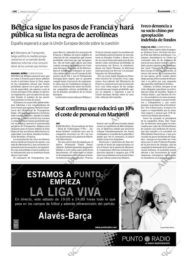 ABC MADRID 27-08-2005 página 71