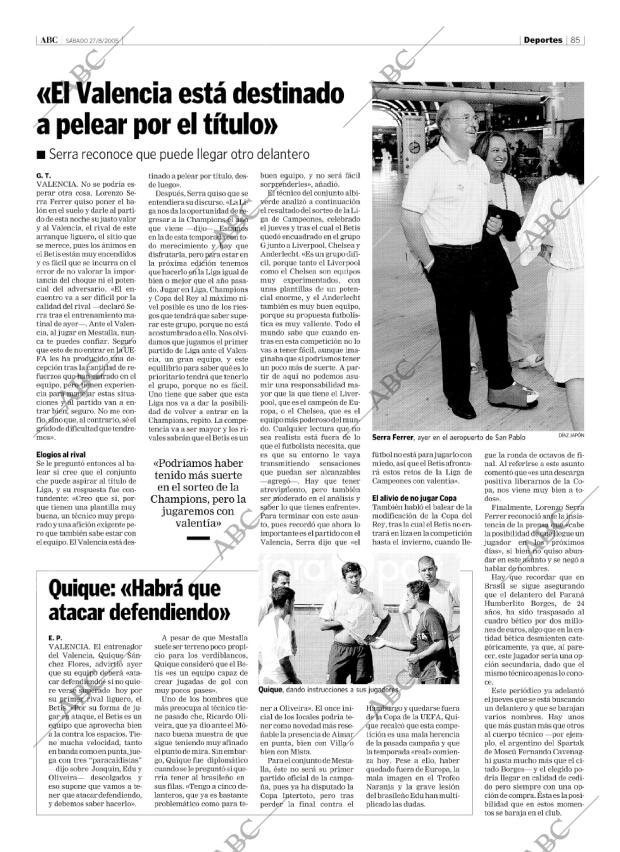ABC SEVILLA 27-08-2005 página 85
