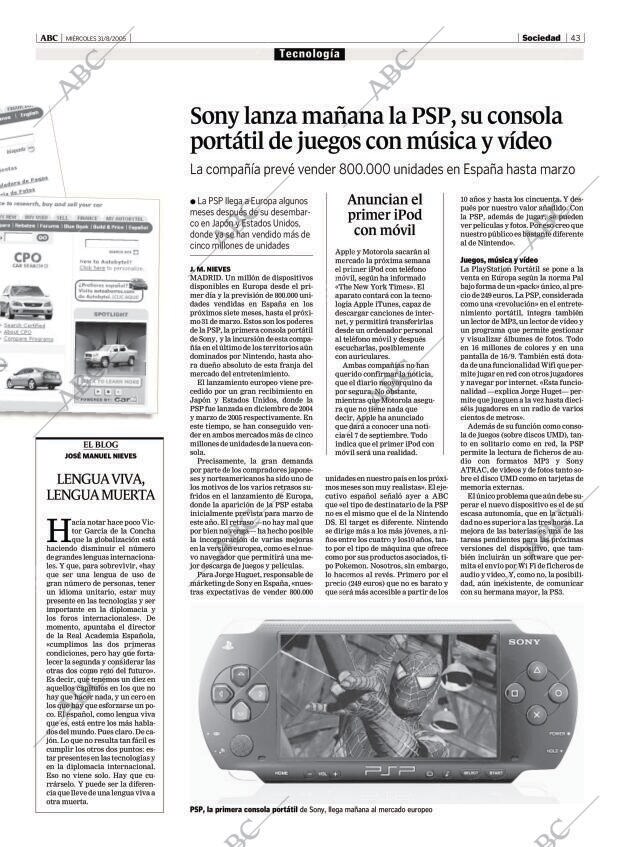 ABC MADRID 31-08-2005 página 43