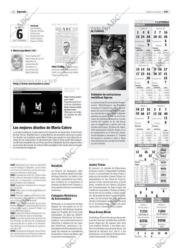 ABC CORDOBA 06-09-2005 página 38