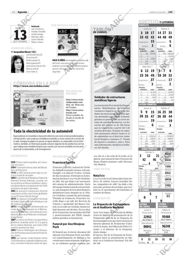 ABC CORDOBA 13-09-2005 página 40