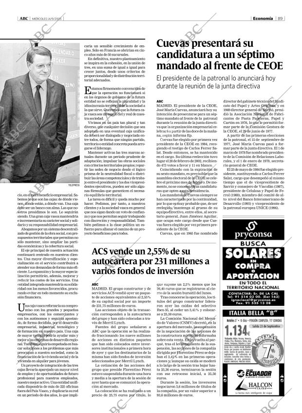 ABC MADRID 14-09-2005 página 89