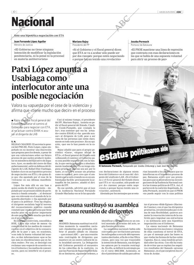 ABC MADRID 15-09-2005 página 10