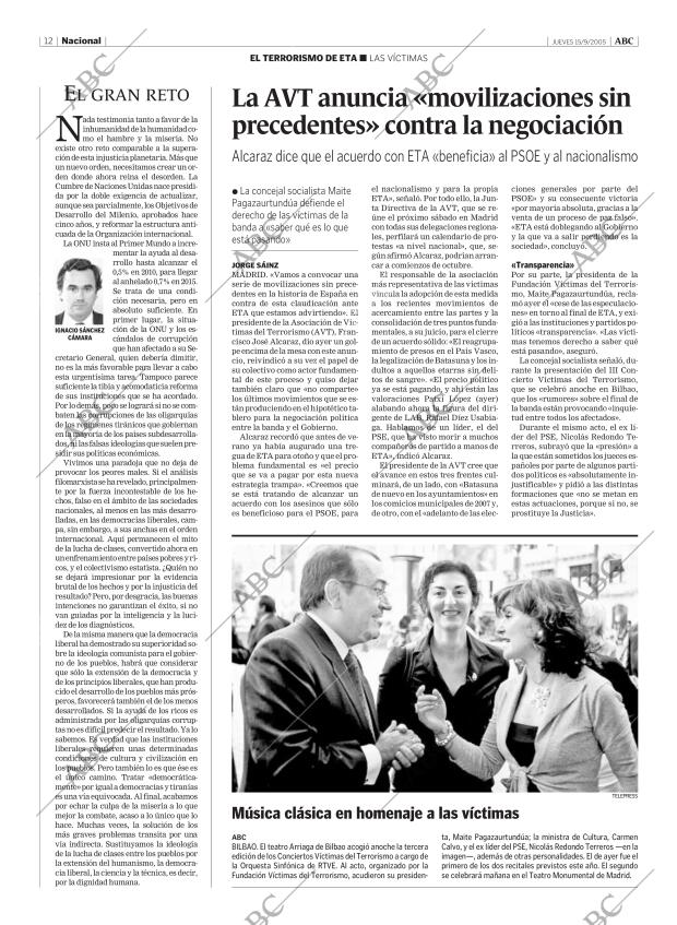 ABC MADRID 15-09-2005 página 12