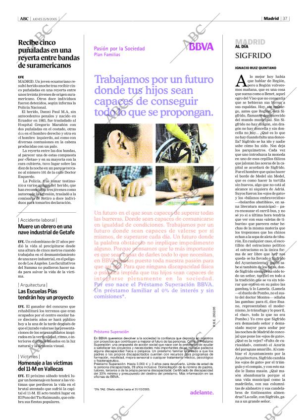 ABC MADRID 15-09-2005 página 37