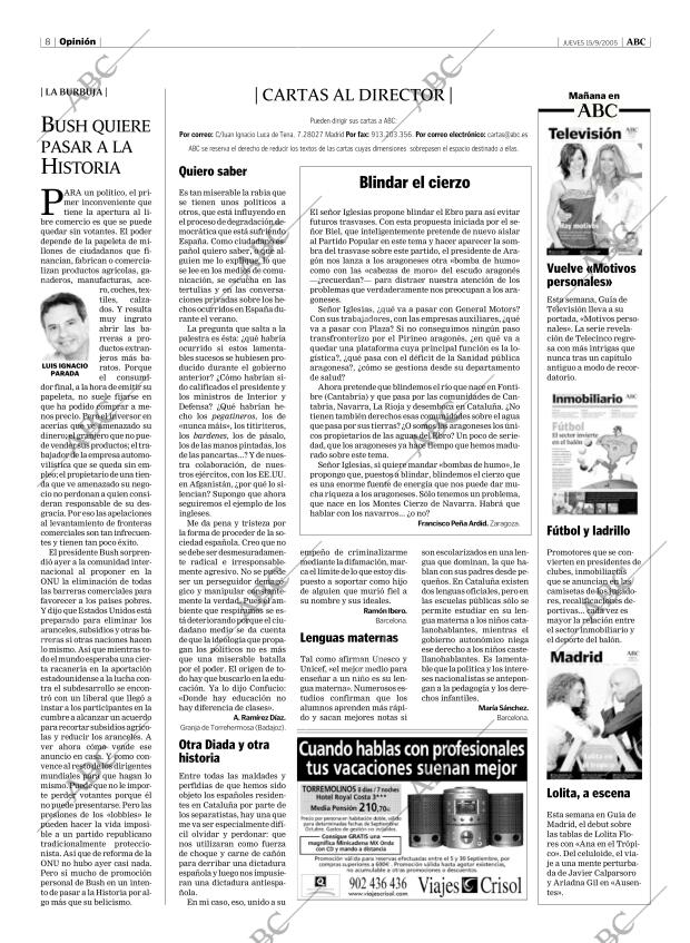 ABC MADRID 15-09-2005 página 8