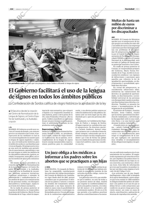 ABC MADRID 17-09-2005 página 43