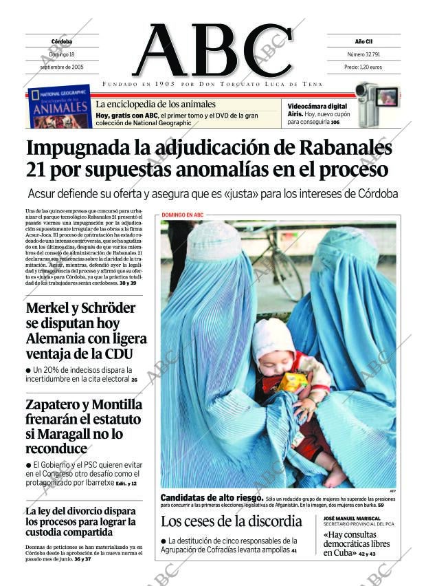ABC CORDOBA 18-09-2005 página 1