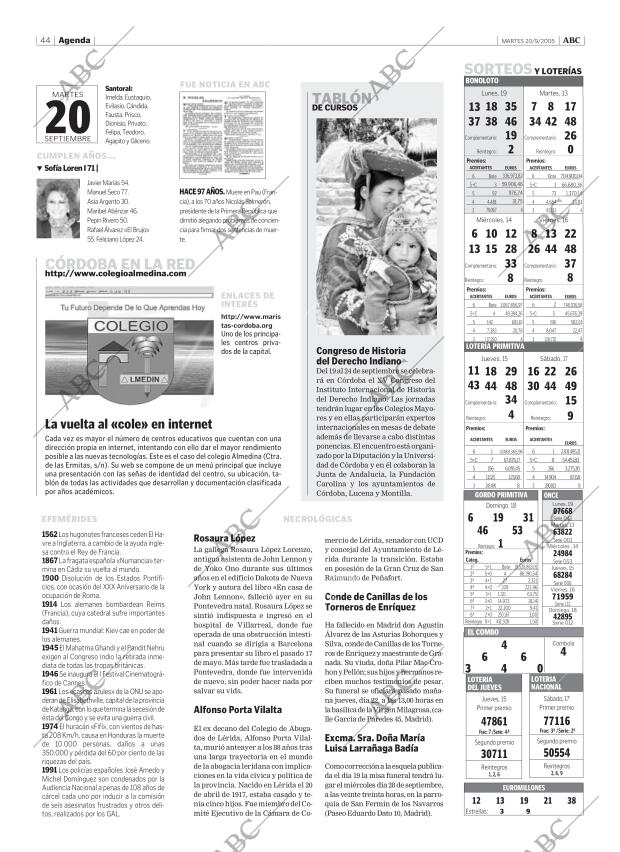 ABC CORDOBA 20-09-2005 página 44
