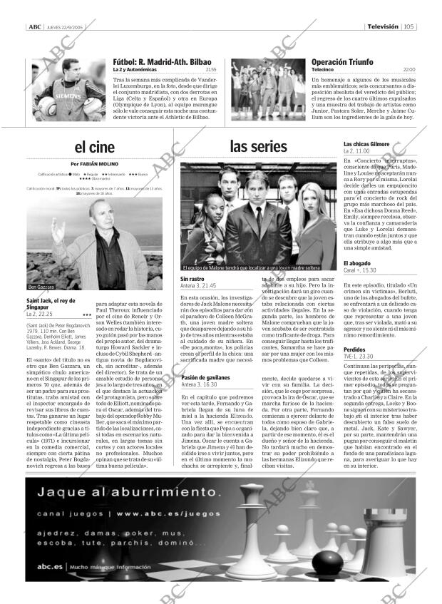 ABC MADRID 22-09-2005 página 105