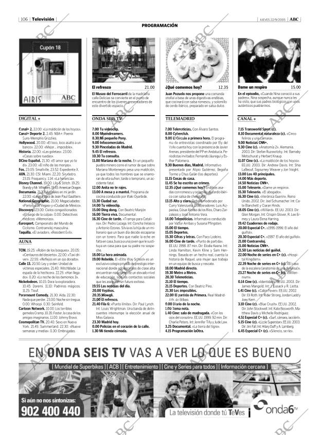 ABC MADRID 22-09-2005 página 106