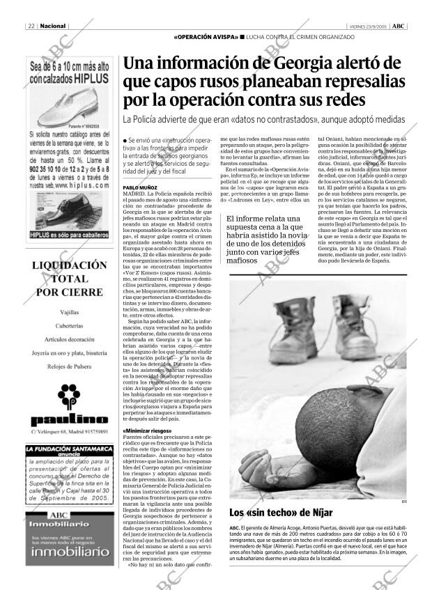 ABC MADRID 23-09-2005 página 22