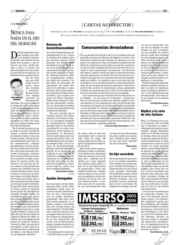 ABC MADRID 23-09-2005 página 8