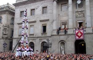 En la imagen, diada castellera en la Plaza de Sant Jaume