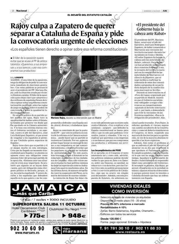 ABC MADRID 02-10-2005 página 18