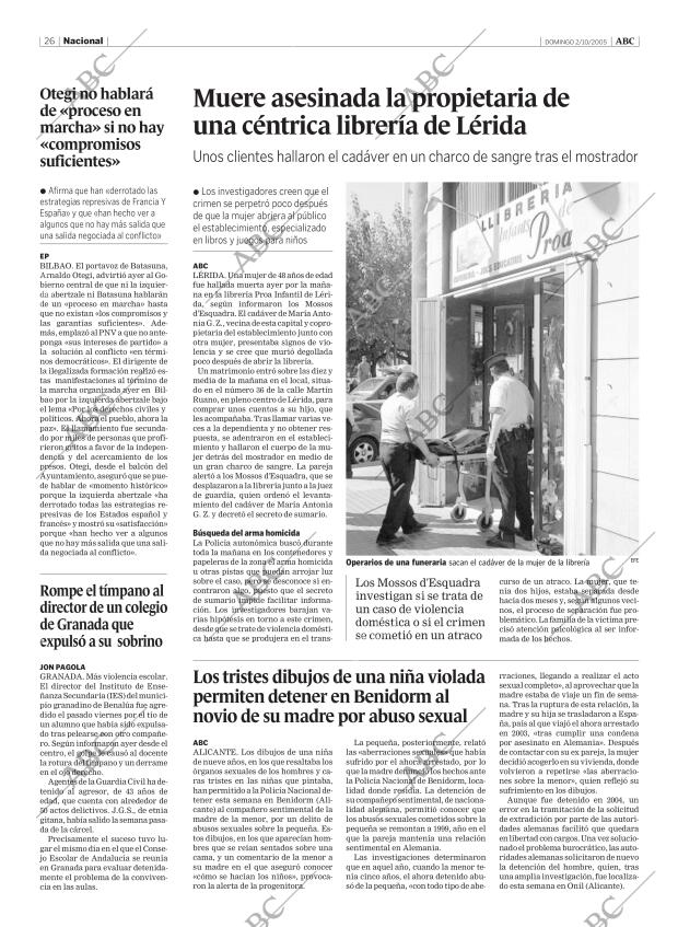 ABC MADRID 02-10-2005 página 26