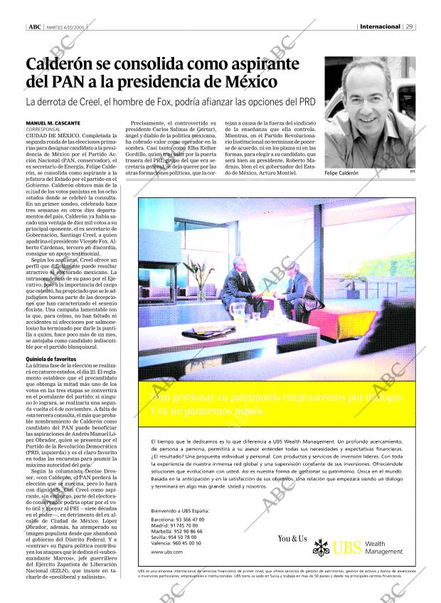 ABC MADRID 04-10-2005 página 29