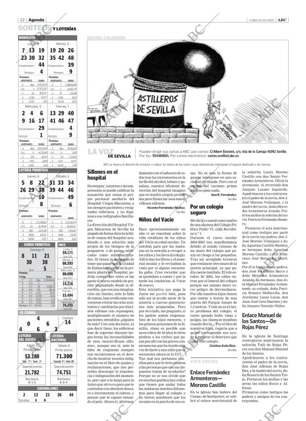 ABC SEVILLA 10-10-2005 página 22