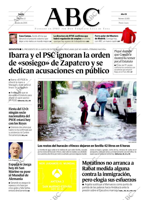 ABC SEVILLA 12-10-2005 página 1