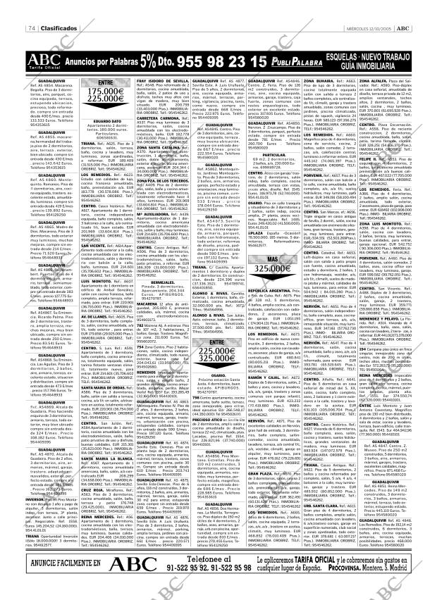 ABC SEVILLA 12-10-2005 página 74