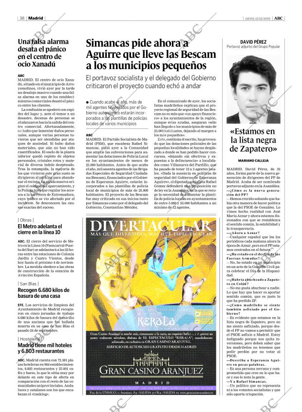 ABC MADRID 13-10-2005 página 38