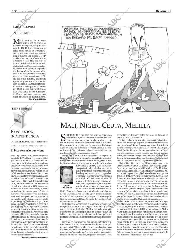 ABC MADRID 13-10-2005 página 5