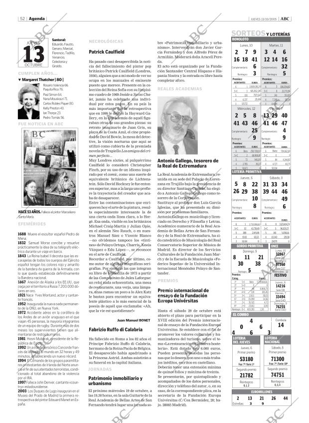 ABC MADRID 13-10-2005 página 52