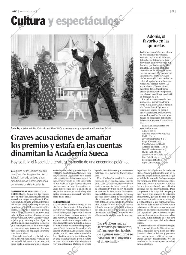 ABC MADRID 13-10-2005 página 61