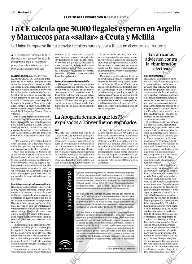 ABC SEVILLA 13-10-2005 página 42