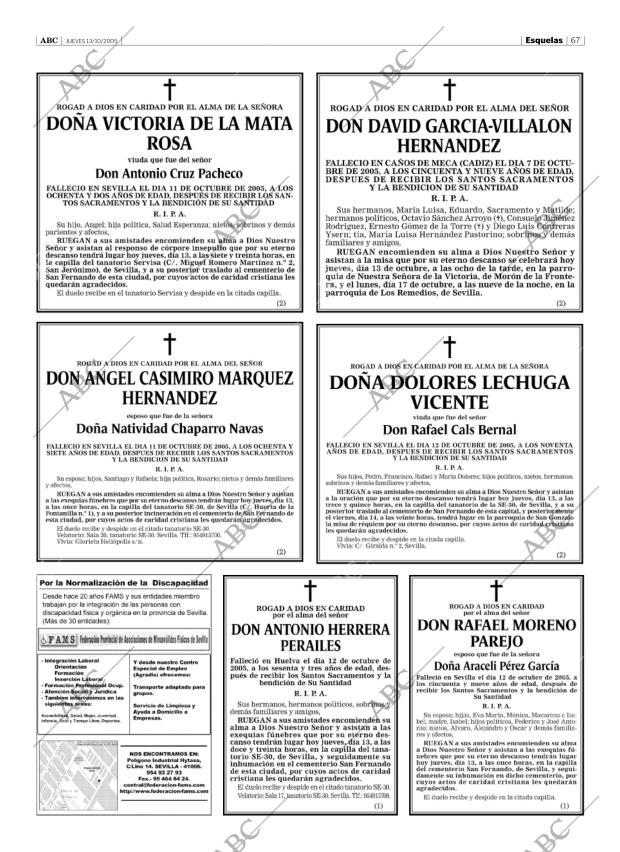 ABC SEVILLA 13-10-2005 página 67