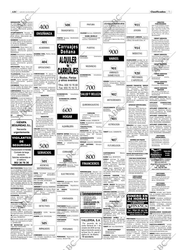 ABC SEVILLA 13-10-2005 página 71