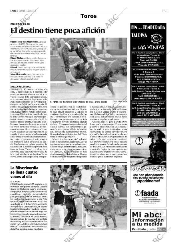 ABC MADRID 14-10-2005 página 71